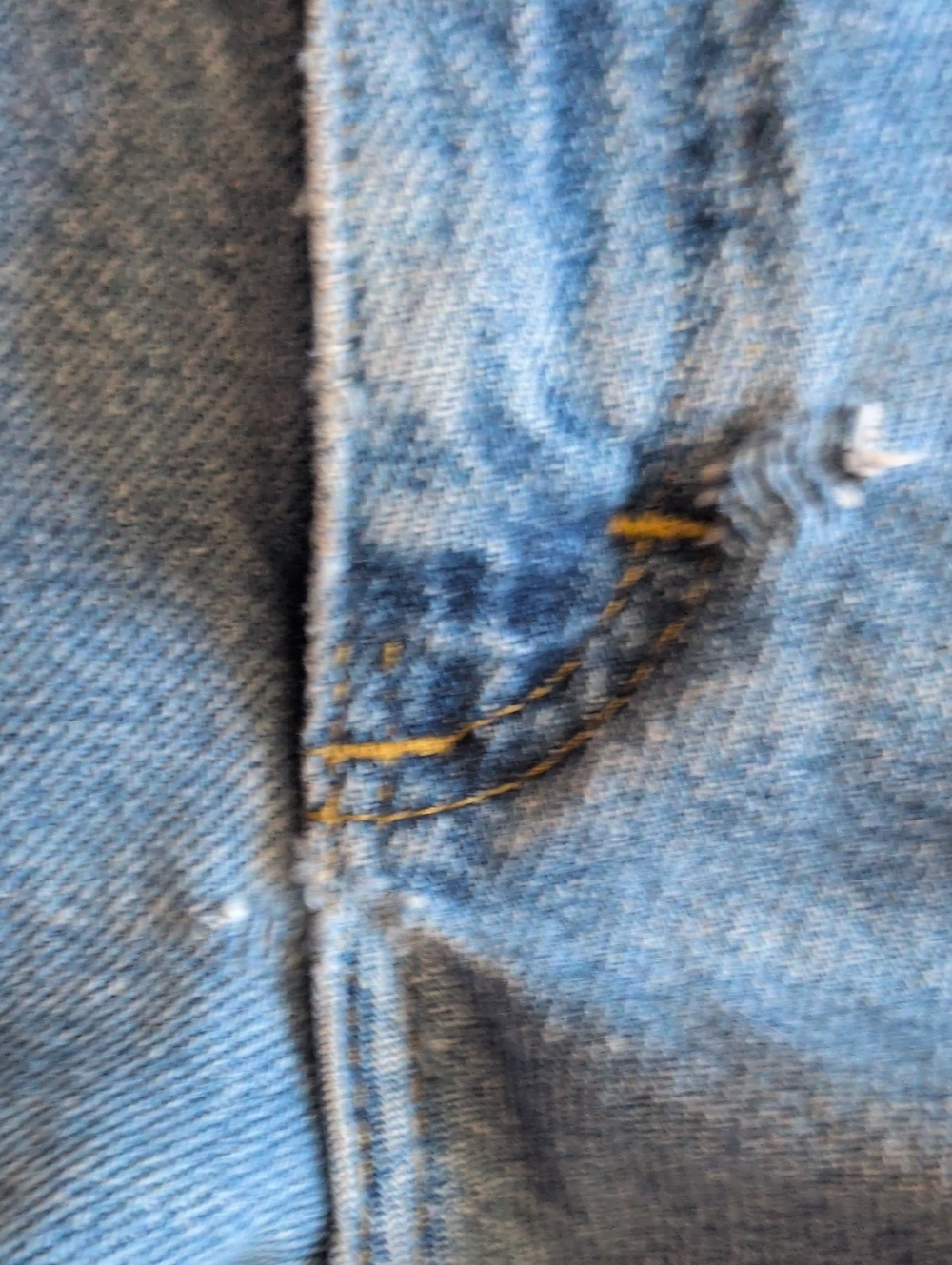 Lee Distressed Destroyed 100% Cotton Mexico Made High Rise Straight Leg Jeans - Picture 7 of 14